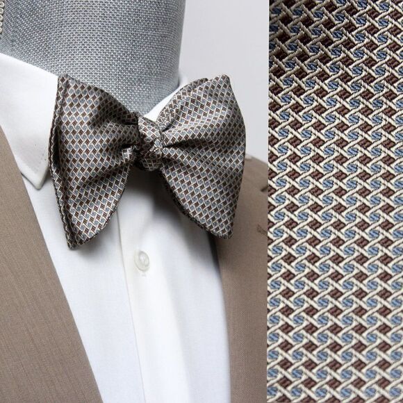Men's Self tied Bow Tie‎ Big Butterfly Bow tie SR597 Small Ornament Brown Blue
